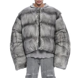 Veste matelassée épaisse et personnalisée pour homme, style designer, avec rembourrage en duvet, coupe oversize, pour l'hiver - Product Image 1