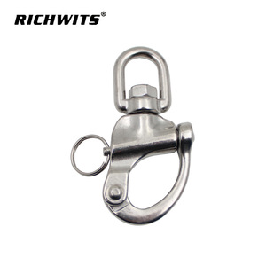 RICHWITS 316 Stainless Steel Quick Release Shackle 450kg 650kg 950kg Marine <b>Yacht</b> Connector Hardware - Product Image 4