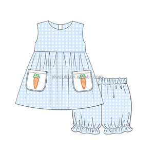 Easter Custom Children's Clothing Designs Spring Ruffles Baby Set <strong>Bunny</strong> Applique Boutique <strong>Girl</strong> <strong>Outfit</strong> - Product Image 5