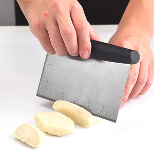 Stainless Steel Flour Cutter With Scale Dough Scraper Baking Tool - Product Image 3