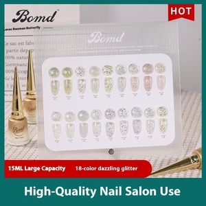 Juego completo de lentejuelas grandes de voladura con placa de Color para esmalte de uñas de Gel UV de <span class=keywords><strong>platino</strong></span> blanco Popular DIY Gel de ojo de gato Volumen de 15ml - Product Image 4