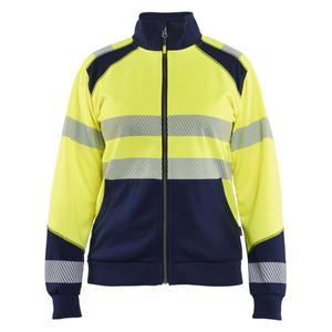 BLAKLADER - 350825283389S Sudadera Hi-Vis para mujer con cremallera Hi-vis Amarillo/Azul Marino-EAN 7330509933466 ROPA DE TRABAJO DE LA HI-VIS - Product Image 1