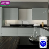 Vernis liquide UV pour le durcissement de l'acrylique, revêtement pour bois, MDF, meubles, haute brillance, 100% brillant, revêtement UV en rideau