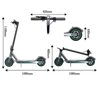 Scooter Eléctrico V8 Azul para Adultos, Fabricado en China, con Almacén en la UE y EE. UU., Más Vendido