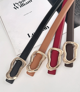 เข็มขัดคาดเอวหนังแท้หัวเข็มขัดโลหะดีไซน์ใหม่สำหรับผู้หญิงเข็มขัดหนังวัวตกแต่งกางเกงยีนส์ขายส่ง - Product Image 1