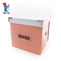 Uwowsmile — carton avec 2 poignées ajourée, boîte de rangement carrée et pliable pour jouets pour vêtements, décoration pour la maison