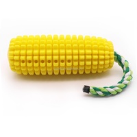 Jouets à mâcher pour chiens en caoutchouc, avec ou sans couineur, interactifs, pour le nettoyage des dents, en forme de maïs, pour soulager l'ennui des chiots, chiens de taille moyenne/grande et chats
