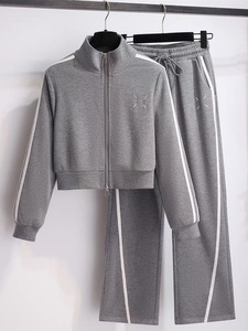 Tuta sportiva da <span class=keywords><strong>donna</strong></span> in autunno e in inverno, Set completo di felpa Casual in due pezzi di fascia alta e stile Western - Product Image 5