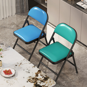 Chaise pliante simple avec dossier, largeur 45 cm, chaise de bureau pliable pour la maison et les dortoirs - Product Image 5