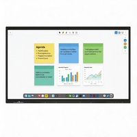 Tableau blanc interactif 4K UHD de 85 à 86 pouces, écran tactile numérique LCD, PC tout-en-un pour salle de classe