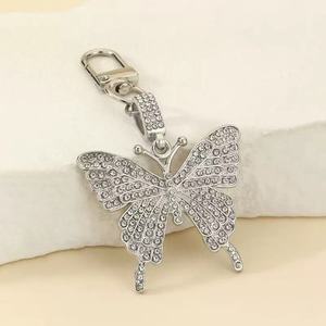 Butterfly Keychains Rhinestone Crystal Zinc Alloy Carabiner <b>Charm</b> Fashion Trend Luxury Bag Accessory - Product Image 5