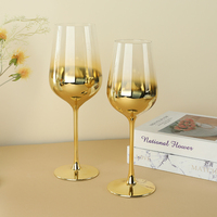 Ensemble de verres à boire décorés de mariage ultra-mince verre à vin plaqué or pour verres à vin blanc et rouge verres à vin à pied gobelet