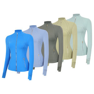 Chaqueta Lulu Original Gold Label para Mujer, Corte Ajustado, Cuello Alto, Manga Larga, para Yoga, con Cierre Dorado y Función <span class=keywords><strong>de</strong></span> Absorción <span class=keywords><strong>de</strong></span> Sudor - Product Image 1