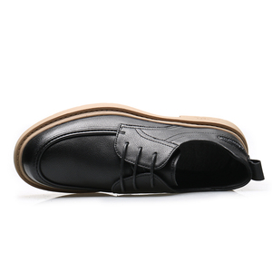 รองเท้าแต่งงานหนังวัวแท้ลายโบรกหัวแหลมแบบผูกเชือก  ใส่สบาย ทนทาน รองเท้าออกซ์ฟอร์ดสำหรับผู้ชาย - Product Image 2