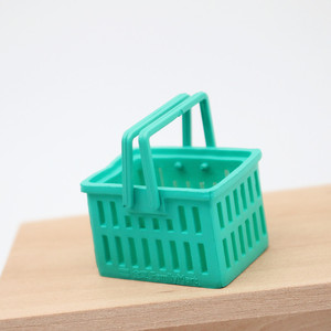 Cesta de compras rectangular de plástico en miniatura BTXIXI, modelo de <span class=keywords><strong>supermercado</strong></span>, accesorios de simulación. - Product Image 2