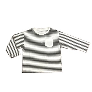 Hauts pour filles OEM chemisier rose à manches longues pour petits enfants avec hauts à bandes - Product Image 1
