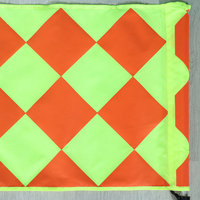 Ensemble de drapeaux d'arbitre de football Vance Sports, 2 pièces, en aluminium, en tissu Oxford, avec sac à drapeaux de juge d'arbitre à lignes quadrillées, garantie de 12 mois pour l'entraînement