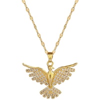 Collier polyvalent en acier inoxydable Ailes de Phénix, style sportif et luxe léger, pour banquets et mariages, style influenceur féminin