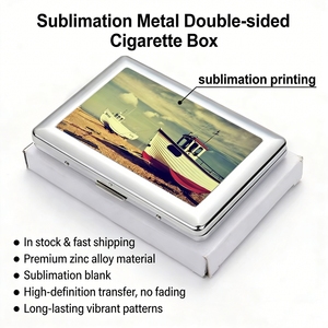 En stock, boîte à cigarettes en métal à sublimation, livraison rapide, étui à cigarettes <span class=keywords><strong>personnalisé</strong></span> pour cadeaux promotionnels - Product Image 4