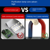 Éclairage LED linéaire moderne encastré pour intérieur 9W/18W/26W/36W en aluminium et PC, 30cm-120cm, haute efficacité, indice IP33, 6000K