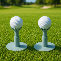 Simulateur de golf avec tee réglable en hauteur, base en caoutchouc écologique et logo personnalisé pour tapis de practice de golf intérieur à domicile