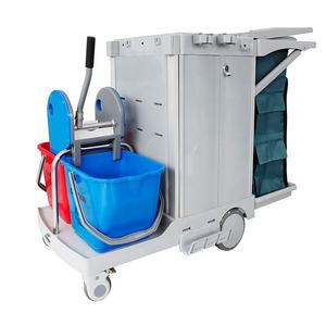 Carro <span class=keywords><strong>de</strong></span> Limpieza Multifuncional <span class=keywords><strong>Serie</strong></span> S para Habitaciones <span class=keywords><strong>de</strong></span> Hotel Elerein S-TB55 con Sistema <span class=keywords><strong>de</strong></span> Frenos y Sello <span class=keywords><strong>de</strong></span> Puerta - Product Image 5