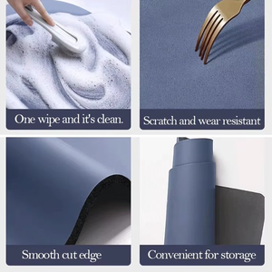 Tapete de Secado de Platos Cuadrado, Ecológico, de Goma, Súper Absorbente, Cortable, Resistente al Calor, Duradero, No Tóxico, Reutilizable, Bonito, MD 2.3mm - Product Image 5