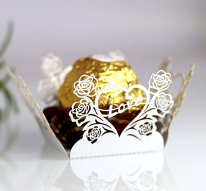 50 ชิ้น กระดาษห่อคัพเค้กรูปดอกไม้ กระดาษห่อทรัฟเฟิล กระดาษห่อช็อกโกแลต ถ้วยขนม กระดาษรองอบสำหรับงานปาร์ตี้ - Product Image 4