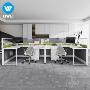 LIWEI - Nueva Estación de Trabajo de Oficina con Mesa Redonda Moderna para <span class=keywords><strong>Call</strong></span> <span class=keywords><strong>Center</strong></span>, con Marco de Aluminio y Diseño Ecológico - Product Image 1