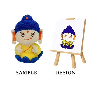 Özelleştirilebilir OEM/ODM Fabrika Kaynaklı Ücretsiz Tasarım Modifikasyonlu Buda Bebek Lotus Tahtı Peluş Kolye Oyuncak Kültürel Toplu Hediye İçin - Product Image 1