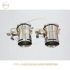 Puntas de Escape Plateadas para Lamborghini <span class=keywords><strong>Aventador</strong></span> <span class=keywords><strong>SVJ</strong></span>, Puntas de Acero Inoxidable, Piezas de Rendimiento Automotriz, Tubos de Escape - Product Image 6