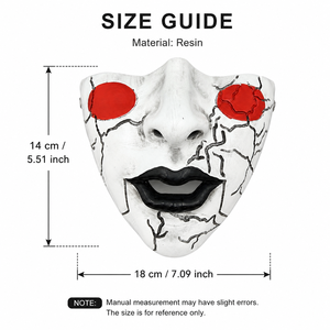 Máscara de Resina de Marioneta Espeluznante de Media <span class=keywords><strong>Cara</strong></span>, Máscara de Muñeca de Terror Agrietada para Cosplay, Accesorios para Fiestas de Disfraces de <span class=keywords><strong>Halloween</strong></span> para Hombres y Mujeres - Product Image 3