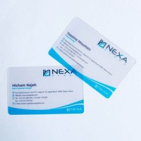Cartes de visite personnalisées en PVC transparent avec impression numérique, pelliculage magnétique, revêtement UV, imperméables, gaufrées, avec QR code et boîte