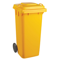 Grande poubelle à roulettes en plastique PEHD 120L personnalisée poubelle de déchets extérieure structure debout poubelle