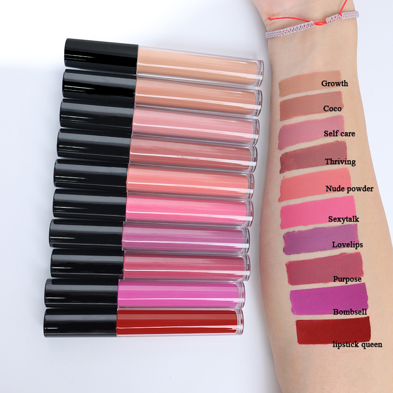 Großhandel Luxus Make-up Bio wasserdicht Samt Lippenstift Vegan Private Label Matte Liquid Lipstick