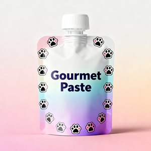 Pochette de bec d'emballage réutilisable personnalisée avec bouchon à vis Pochette de buse en papier d'aluminium portable pour purée savoureuse Sacs en mylar pour nourriture pour chat - Product Image 4