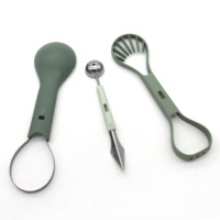 Fruitgereedschap 3 In 1 Fruit-En Groentesnijder Watermeloen Lepel Avocado Cutter Meloen Corer Fruit Snijgereedschap