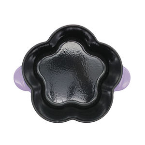 Articles ménagers lumineux Offre Spéciale <span class=keywords><strong>Mini</strong></span> ustensiles de cuisine en fonte violet 20cm four hollandais antiadhésif avec couvercle casserole de fleurs en fonte émaillée - Product Image 6