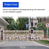 Jungle Camouflage Automatische Glijdende Aluminium Vrijdragende Poorten Voor Appartement Hotel Oprit Ingang Militaire Bases Villa Beveiliging