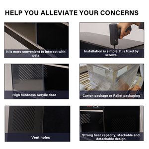 Çin üretici sürüngen muhafaza akrilik kapı galon temperli sürüngen büyük teraryum tankı ile bukalemun kafes - Product Image 6