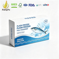 Boîte d'emballage personnalisée Xiangyu pour poisson congelé, boîte en carton imprimée pour fruits de mer, boîte en papier pour poisson entier, emballage alimentaire congelé pour la vente au détail