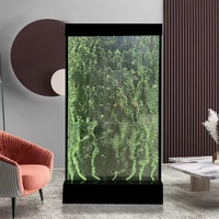 Panneau de séparation décoratif mural moderne et mobile en acrylique transparent, design côtier, avec éclairage LED RGB, pour salon de manucure et mariage