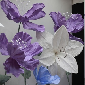 Vibrant Multi Color Giant Poppy Set Oversized <b>Handmade</b> <b>Paper</b> Flower For Wedding Event Backdrop - Product Image 4