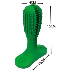 Paket kendini fırça temizleme kauçuk Pet köpek diş fırçası çiğnemek oyuncak ve diş macunu - Product Image 4