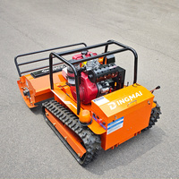 Mesin Pemotong Rumput Listrik Tanpa Kabel Zero Turn Crawler dengan Remote Control, Bersertifikasi CE EPA, Robot Penyiang Rumput Kebun untuk Uni Eropa & Amerika Utara