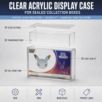 Boîte de présentation en acrylique magnétique transparente avec protection UV pour cartes à collectionner – Édition 30e Anniversaire – Protection pour boîte UPC – Vente directe usine