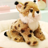 Jouets en peluche Lynx ultra-réalistes, poupées en peluche d'animaux sauvages réalistes, mignonnes et douces pour enfants et décoration intérieure