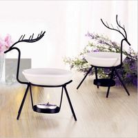 Brûleur d'huiles essentielles en céramique avec porte-bougie, diffuseur d'huiles essentielles d'aromathérapie, chauffe-huile, bougie chauffe-plat