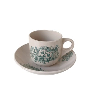 Juego <span class=keywords><strong>de</strong></span> Taza y Platillo <span class=keywords><strong>de</strong></span> Cerámica con Diseño Floral Clásico Vintage, Taza <span class=keywords><strong>de</strong></span> Té Estilo Malasio Resistente a Altas Temperaturas, Ideal para Regalo - Product Image 1