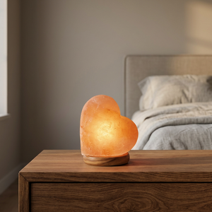 Lampe de Sel de l'Himalaya Miniature USB en Pierre Naturelle avec Base en Bois pour Décoration d'Intérieur, Sculptée à la Main, Qualité Pure, Lampe de Nuit en Sel de l'Himalaya – Offre Spéciale - Product Image 1